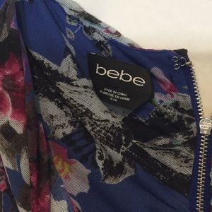 bebe summer fitted ruched jersey dress